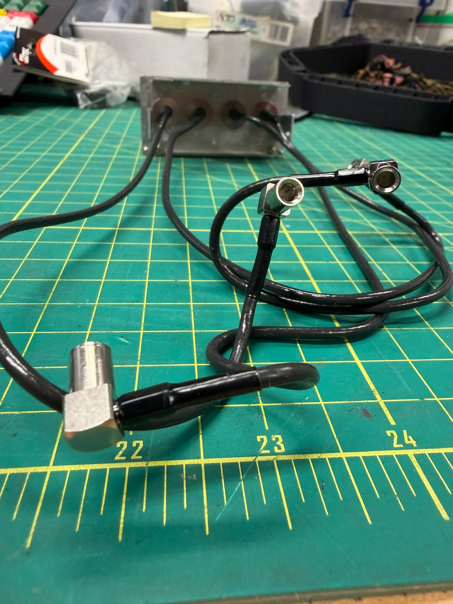 Metal panel with 4 connectors
