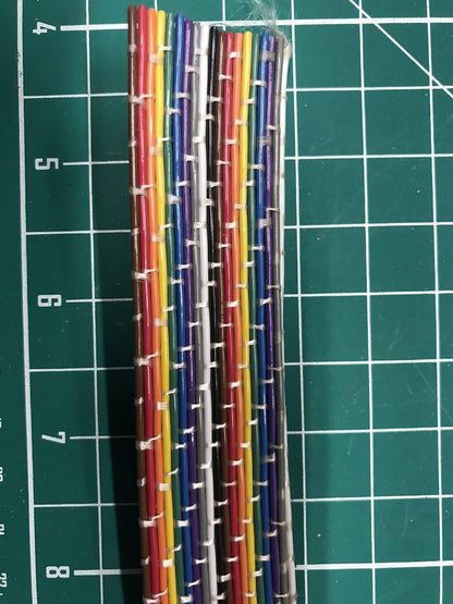 Wire - Flat Laced Ribbon Cable 19 Conductor Multicolor by the Foot