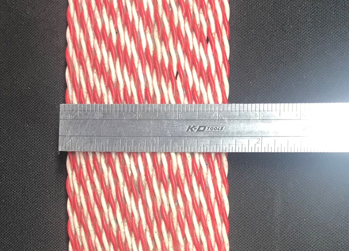 Braided Ribbon Conductor Braided Ribbon Cable Red/White Wire – GreeblieStore